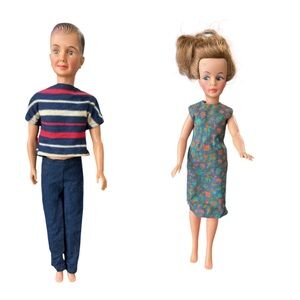 Vintage 1960s Ideal Glamour Misty & Bud Doll  Original Dress & Bud Outfit Tammy